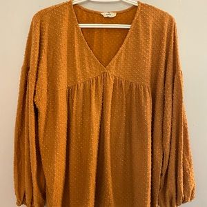Entro, L/XL, orange fall top, textured dot